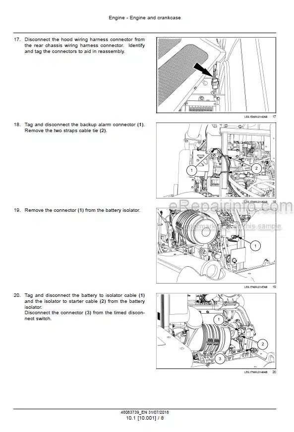 Photo 10 - Case 521G Tier 2 Service Manual Wheel Loader 48083739