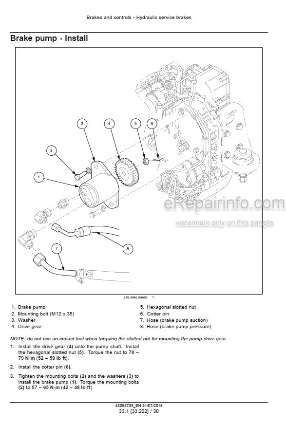 Photo 3 - Case 521G Tier 2 Service Manual Wheel Loader 48083739