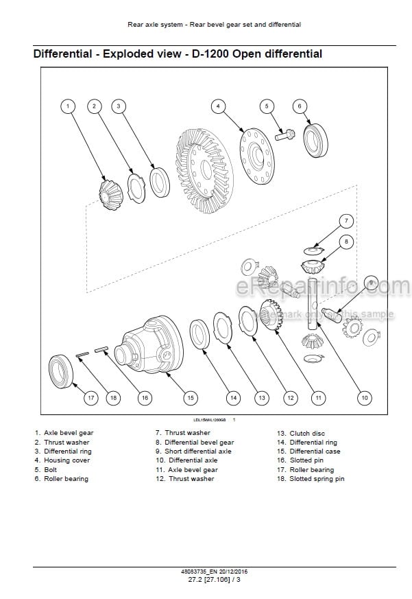 Photo 6 - Case 521G Tier 4B Final Service Manual Wheel Loader