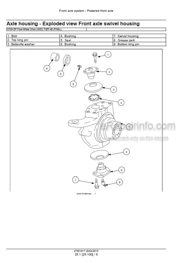 Photo 6 - Case 570NEP Tier 4B Final Service Manual Tractor Loader