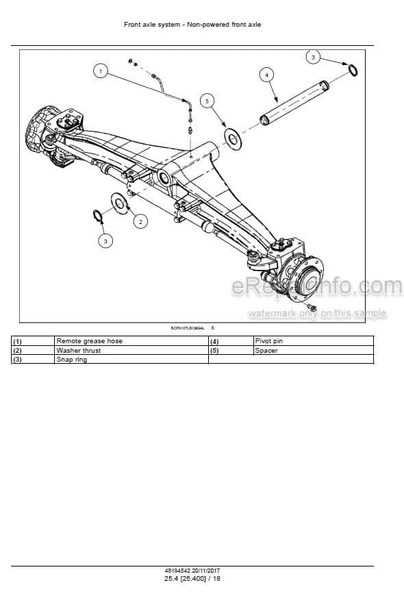 Photo 6 - Case 580NEP Tier 4B Final Service Manual Tractor Loader Backhoe 48194542