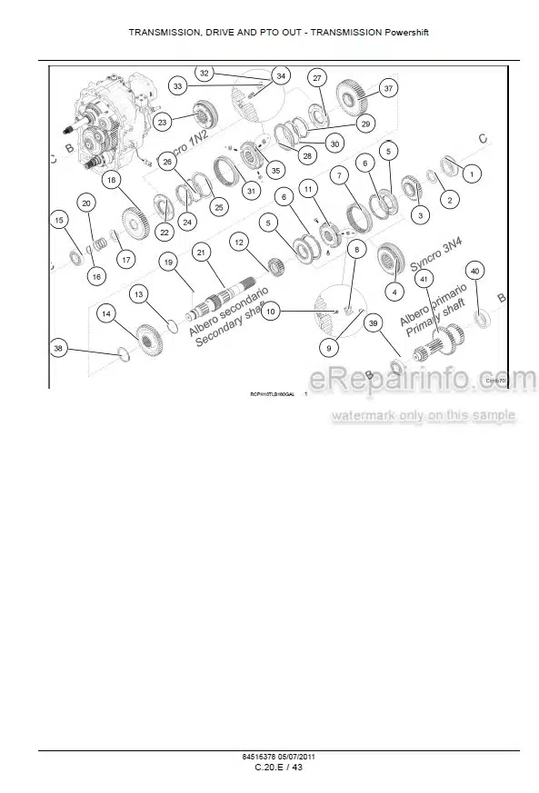 Photo 6 - Case 580N 580SN WT 580SN 590SN Service Manual Tractor Loader Backhoe
