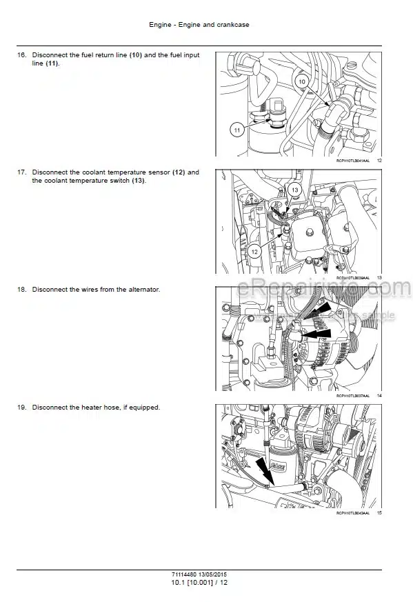 Photo 7 - Case 580NEP Tier 4B Final Service Manual Tractor Loader Backhoe 48194542