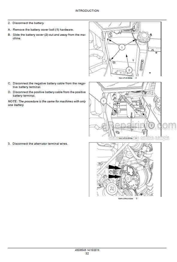 Photo 2 - Case 580N 580SN WT 580SN 590SN Tier 4B Final Service Manual Tractor Loader Backhoe PIN NGC