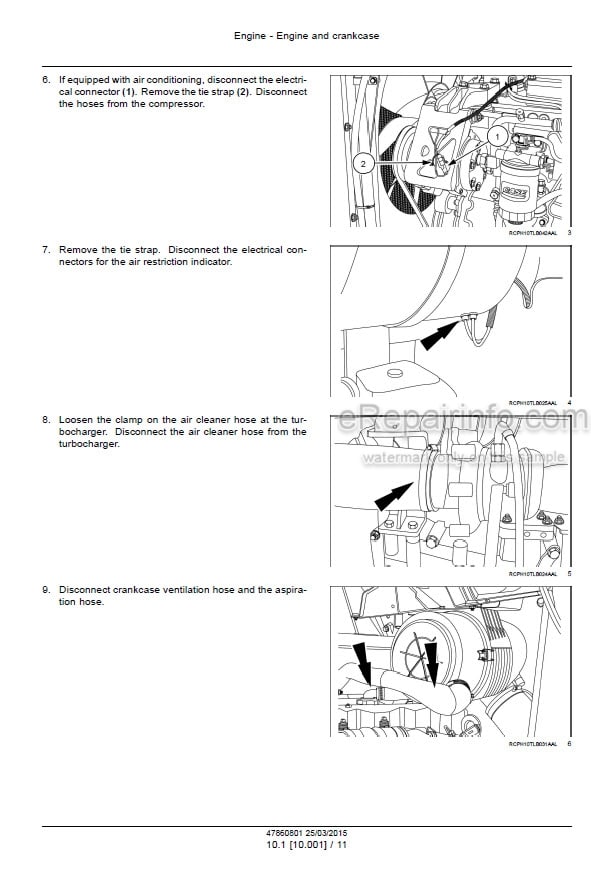 Photo 8 - Case 580N 580SN WT 580SN 590SN Service Manual Tractor Loader Backhoe