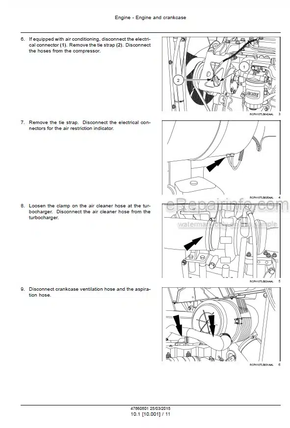 Photo 7 - Case 580N 580SN WT 580SN 590SN Tier 4B Final Service Manual Tractor Loader Backhoe 48194558