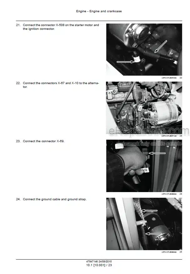 Photo 7 - Case 580ST 590ST 695ST Stage IV Service Manual Tractor Backhoe Loader 48090752