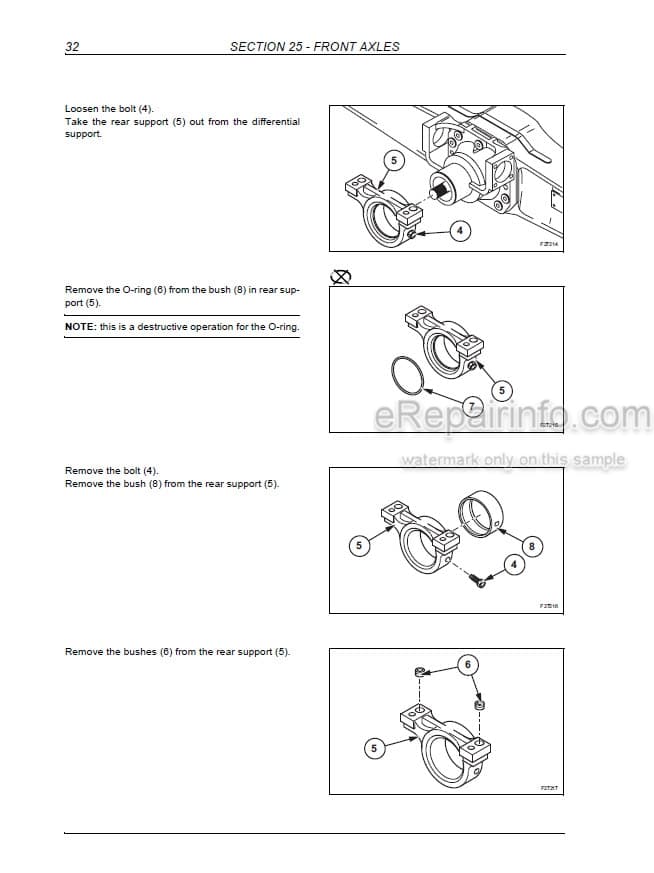 Photo 6 - Case 580 590 695 Super R Service Manual Loader Backhoe 87570830A