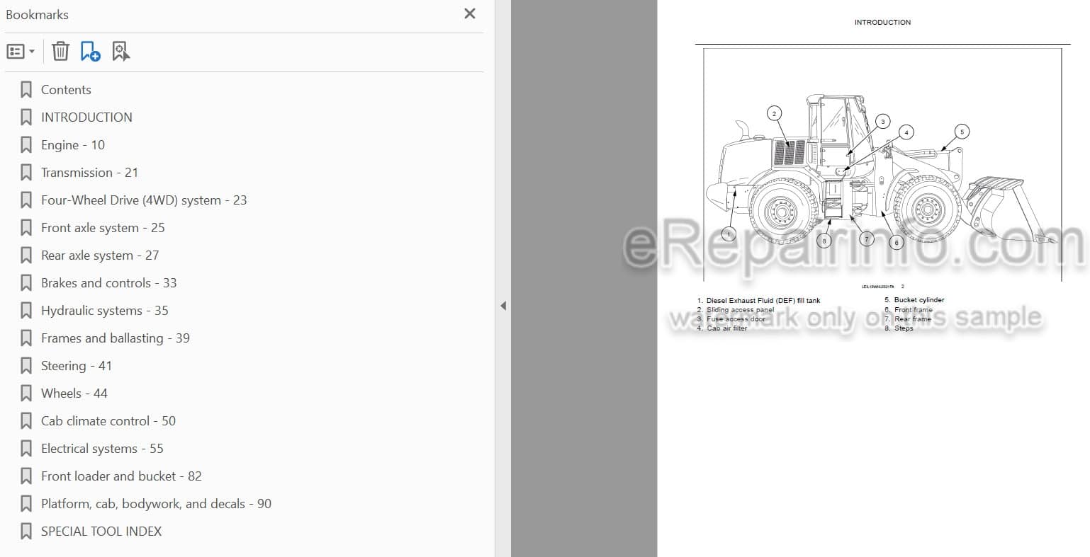 Photo 4 - Case 621F 721F Tier 4B Final Service Manual Wheel Loader