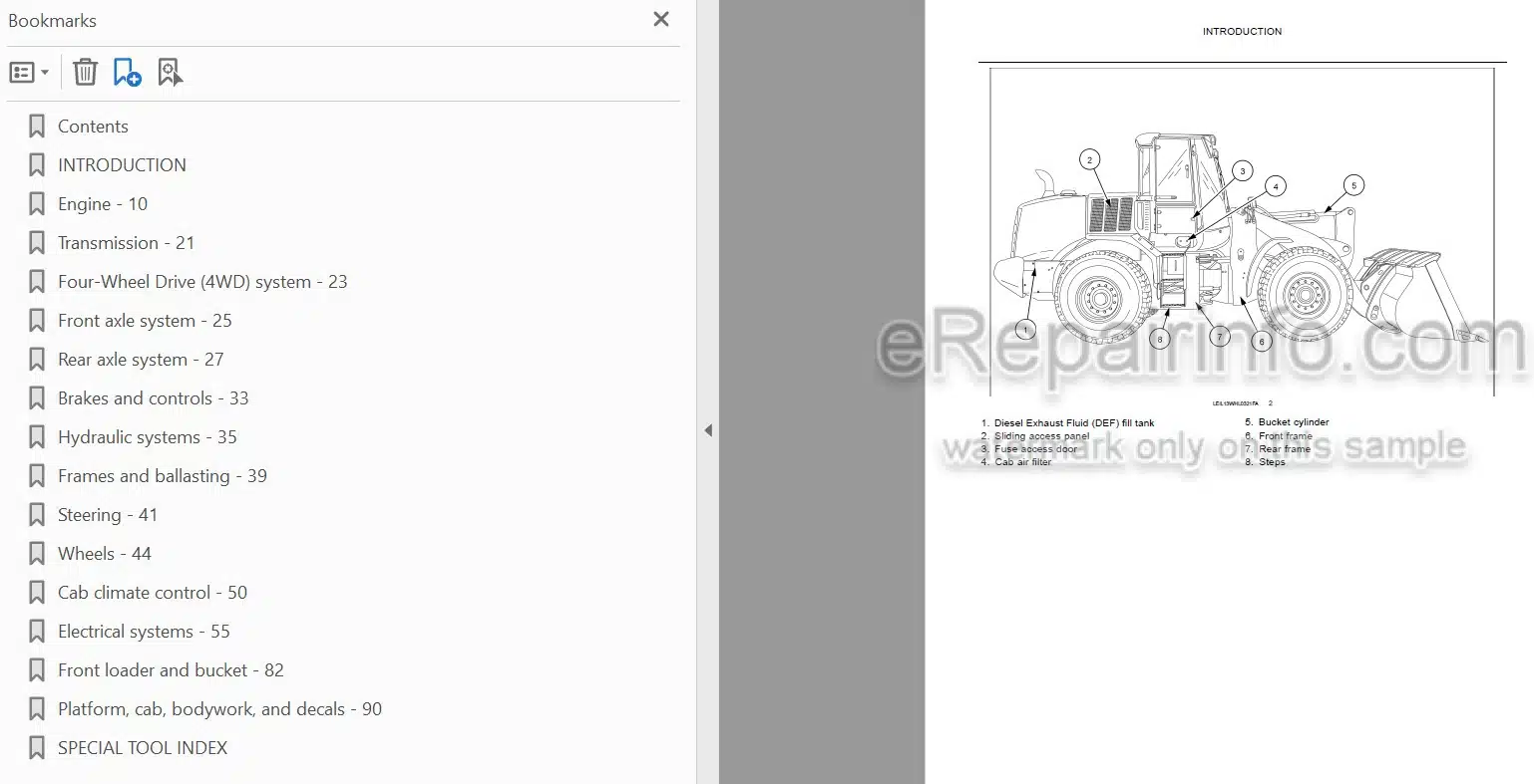 Photo 4 - Case 621F 721F Tier 4B Final Service Manual Wheel Loader