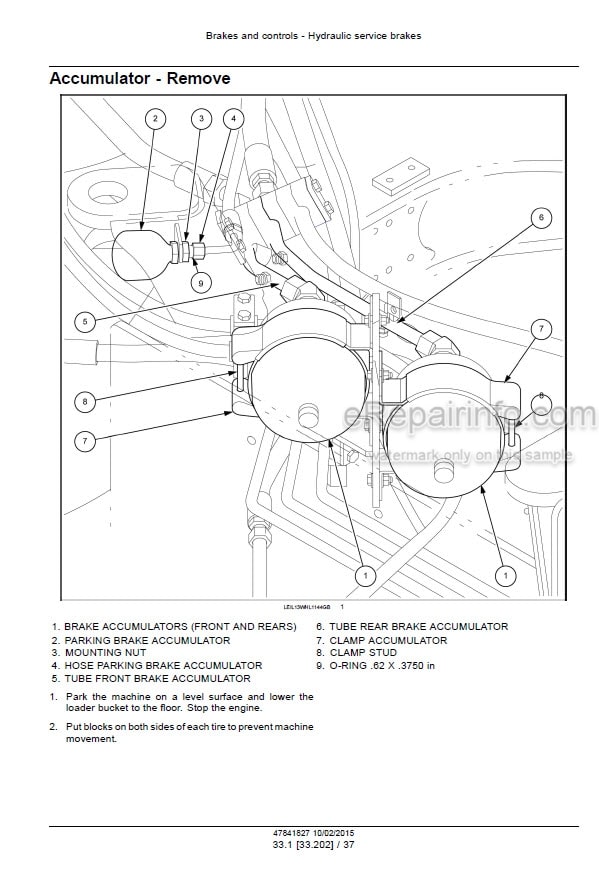 Photo 3 - Case 621F 721F Tier 4B Final Service Manual Wheel Loader