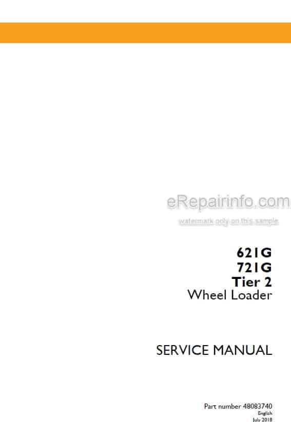 Photo 5 - Case 621G 721G Tier 2 Service Manual Wheel Loader 48083740