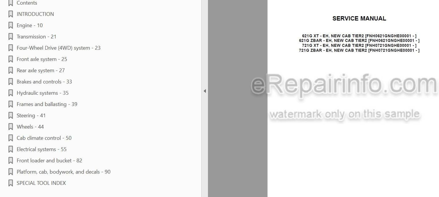Photo 4 - Case 621G 721G Tier 2 Service Manual Wheel Loader 48083740