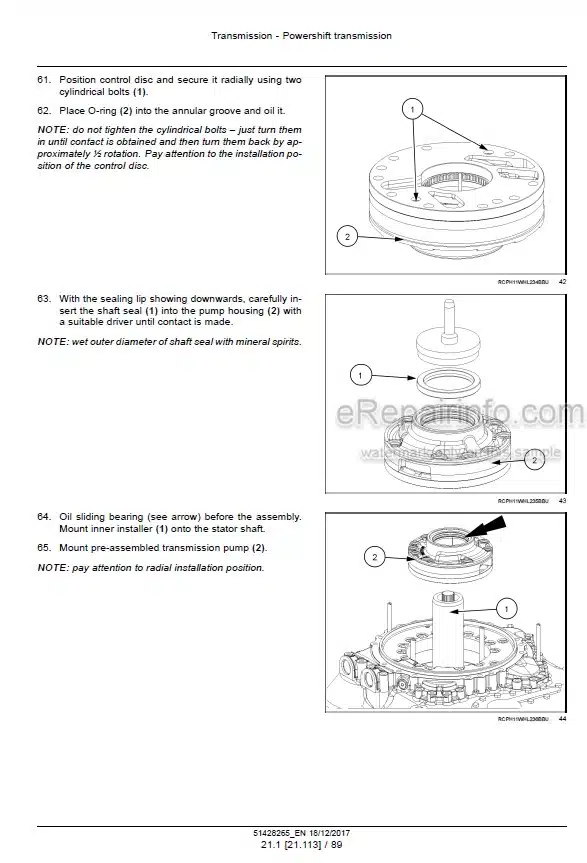 Photo 7 - Case 650K 750K 850K Series 3 Tier 2 Service Manual Crawler Dozer 87364103NA