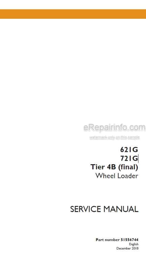 Photo 4 - Case 621G 721G Tier 4B Final Service Manual Wheel Loader 51556744