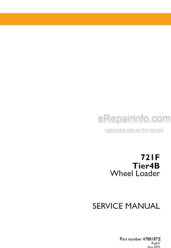 Photo 4 - Case 721F Tier 4B Service Manual Wheel Loader 47881872