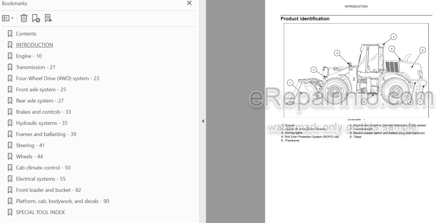 Photo 3 - Case 721F Tier 4B Service Manual Wheel Loader 47881872