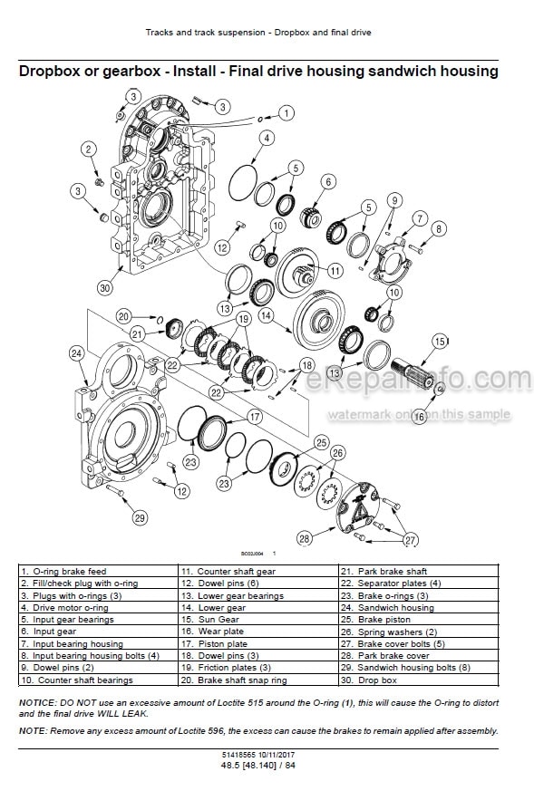 Photo 6 - Case 750M Tier 4A Interim Service Manual Crawler Dozer 51418565