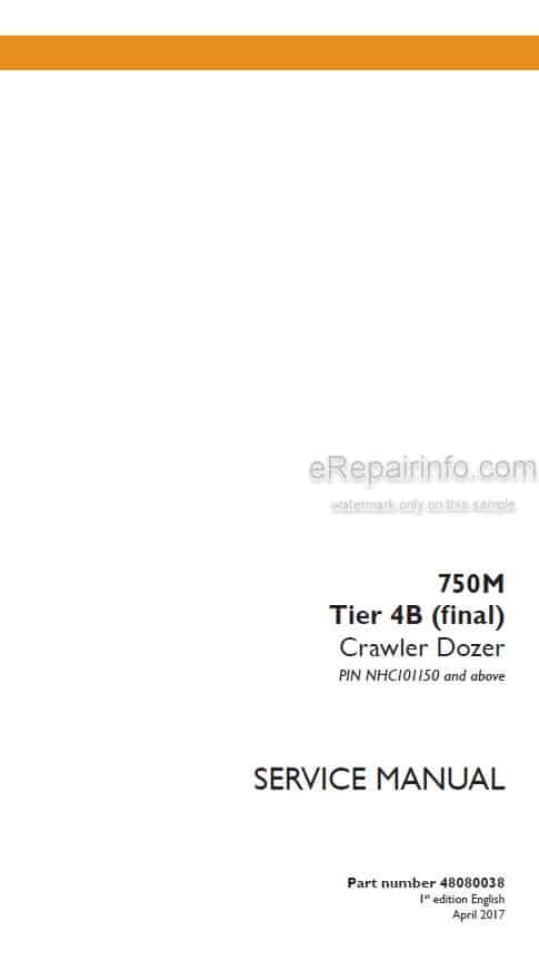 Photo 5 - Case 750M Tier 4B Final Service Manual Crawler Dozer 48080038