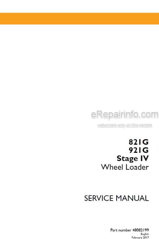 Photo 4 - Case 821G 921G Stage IV Service Manual Wheel Loader 48082199