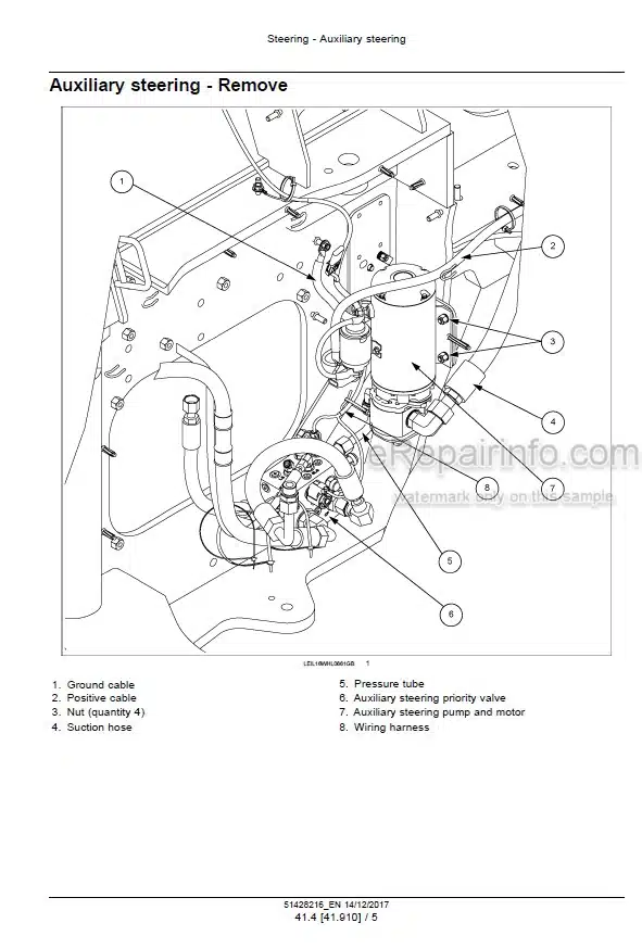 Photo 3 - Case 821G 921G Stage IV Service Manual Wheel Loader 51428216