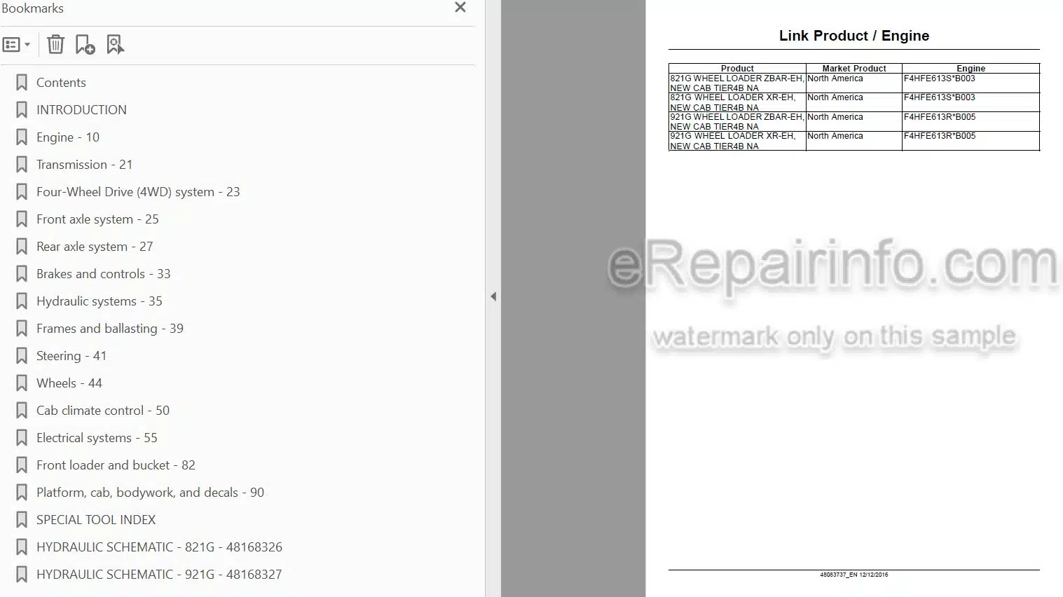 Photo 3 - Case 821G 921G Tier 4B Final Service Manual Wheel Loader[3]