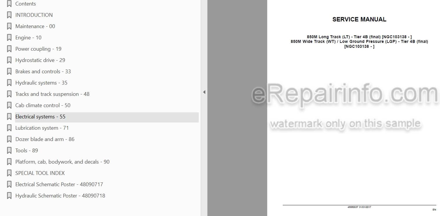 Photo 3 - Case 850M Tier 4B Final Service Manual Crawler Dozer