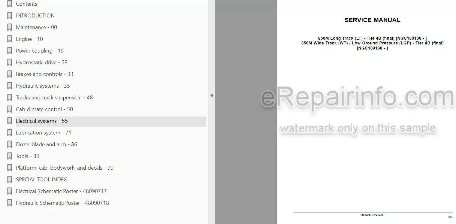Photo 3 - Case 850M Tier 4B Final Service Manual Crawler Dozer