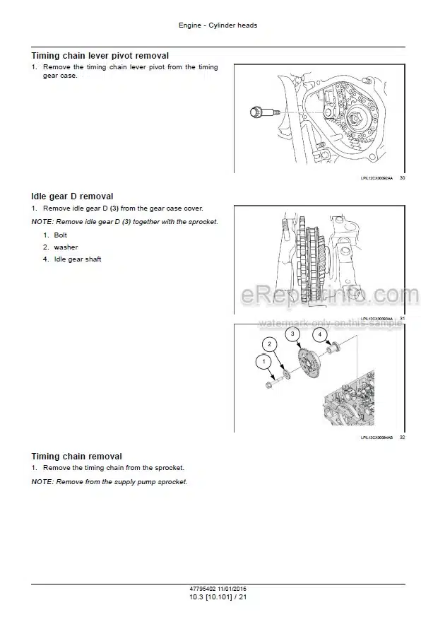 Photo 7 - Case CX130C Service Manual Crawler Excavator 47877010