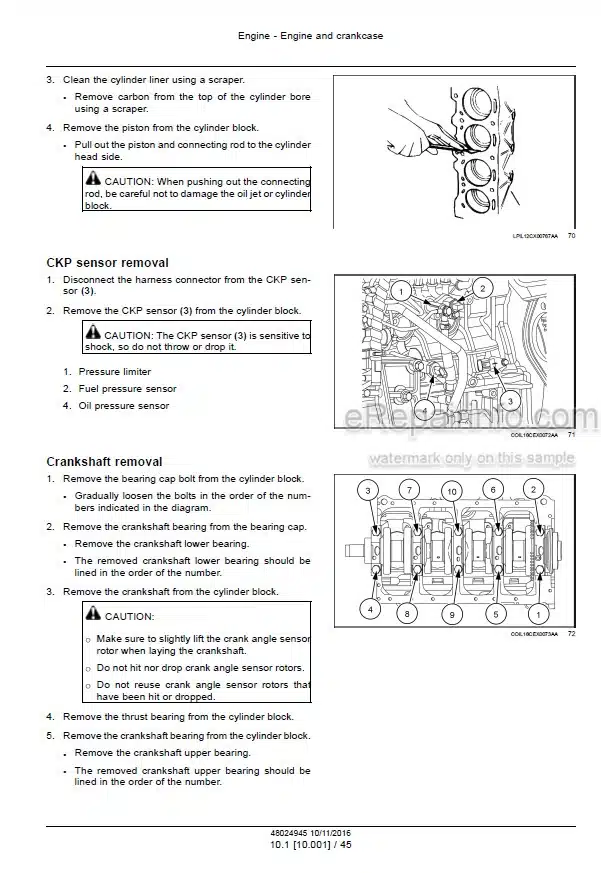 Photo 7 - Case CX130C Service Manual Hydraulic Excavator 48024945