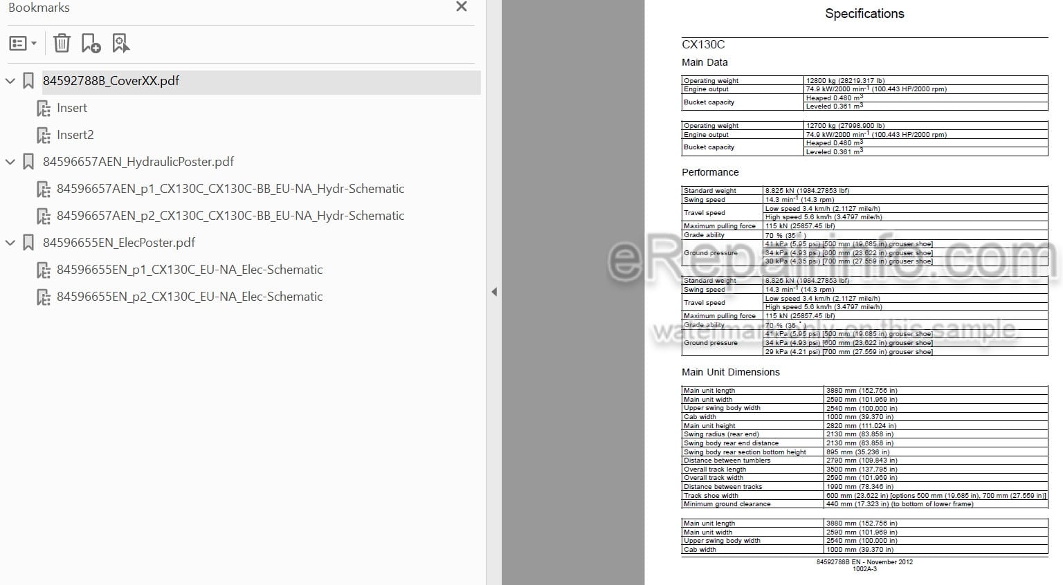 Photo 3 - Case CX130C Tier 4 Service Manual Crawler Excavator