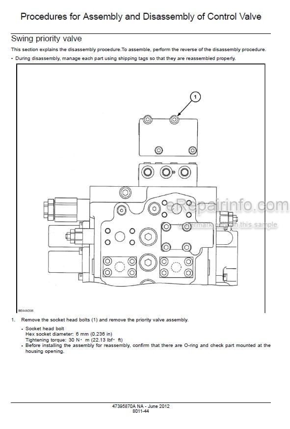 Photo 6 - Case CX145CSR Tier 4 Service Manual Crawler Excavator 47395870A