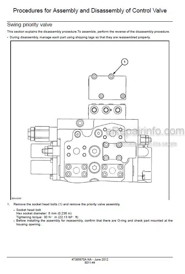 Photo 6 - Case CX145CSR Tier 4 Service Manual Crawler Excavator 47395870A