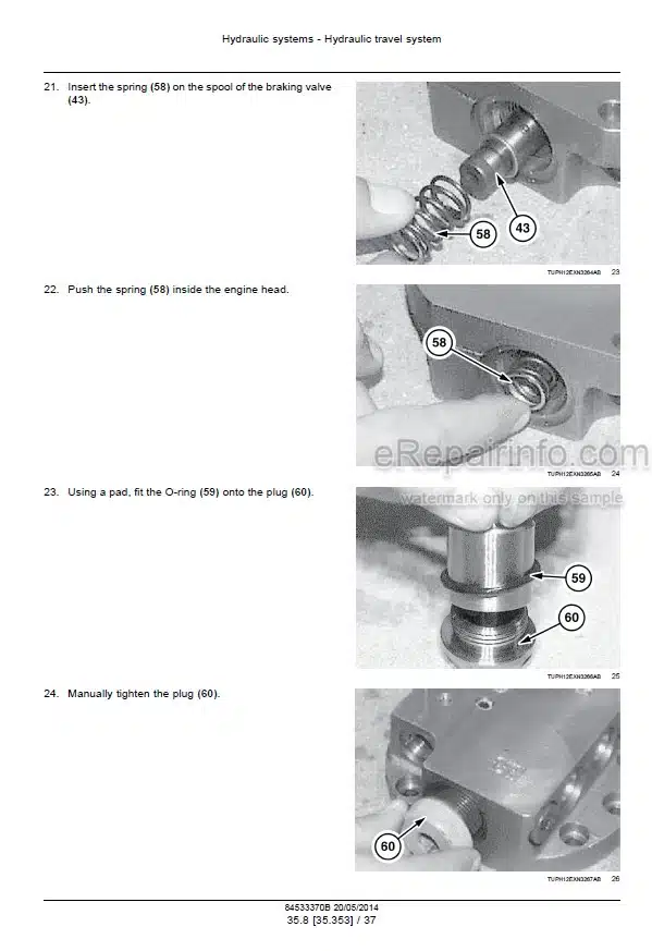 Photo 8 - Case CX145DSR Service Manual Crawler Excavator 51458821