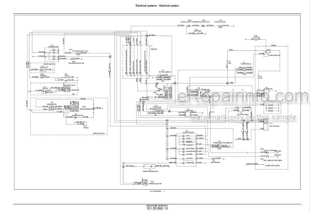 Photo 5 - Case CX15B CX18B Series 2 Service Manual Mini Excavator 84533370B