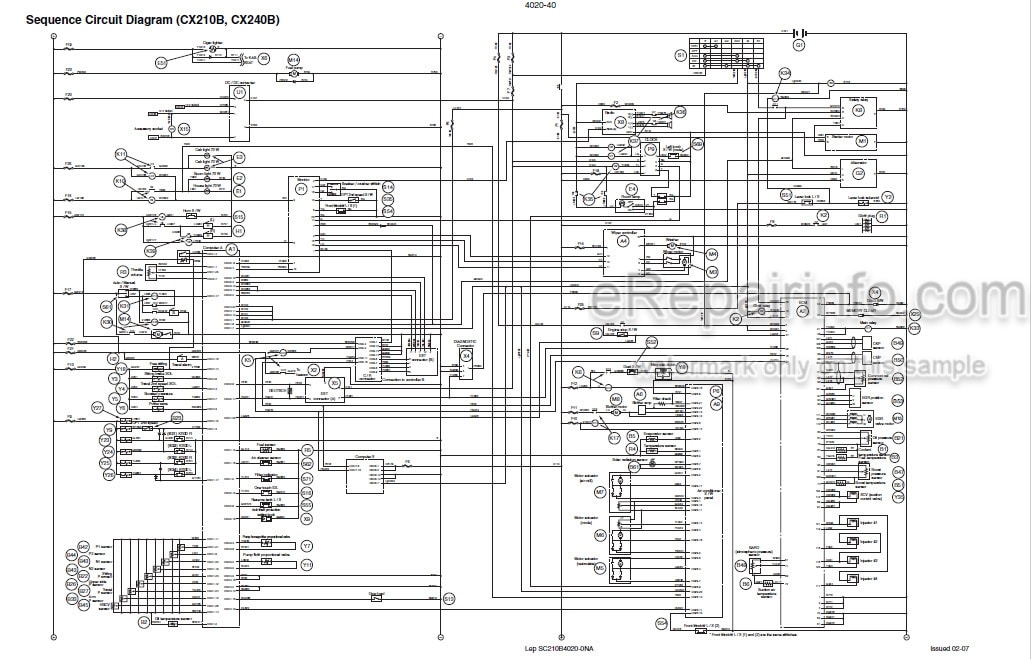 Photo 6 - Case CX160B Repair Manual Schematic Set Crawler Excavator 87637607NA