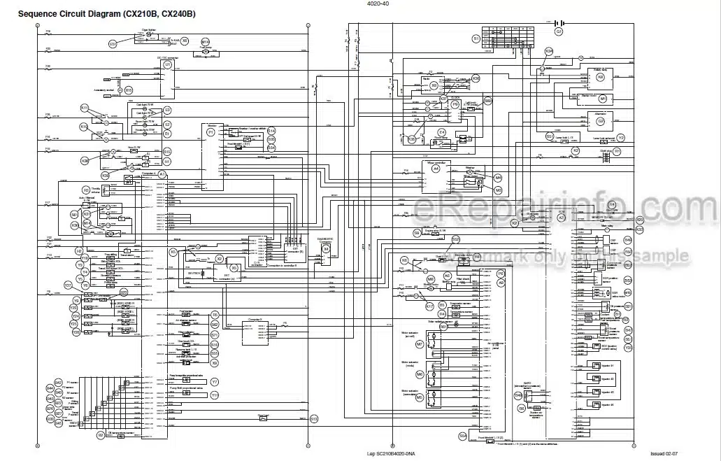 Photo 6 - Case CX160B Repair Manual Schematic Set Crawler Excavator 87637607NA
