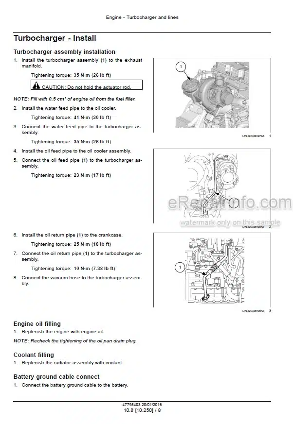 Photo 9 - Case CX160C Service Manual Crawler Excavator 47795403