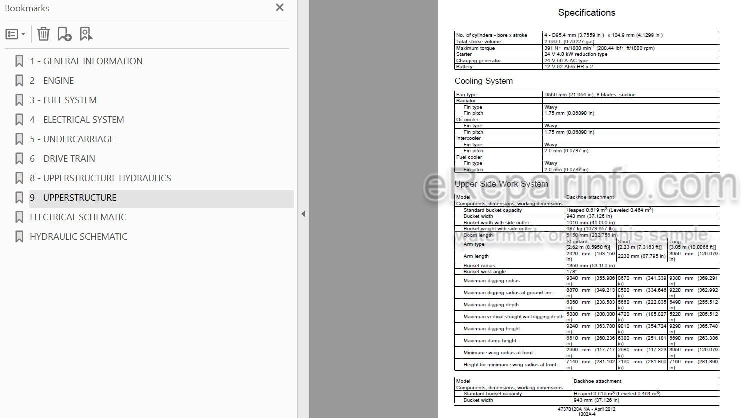 Photo 4 - Case CX160C Tier 4 Service Manual Crawler Excavator 47370128A