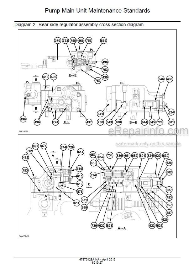 Photo 3 - Case CX160C Tier 4 Service Manual Crawler Excavator 47370128A