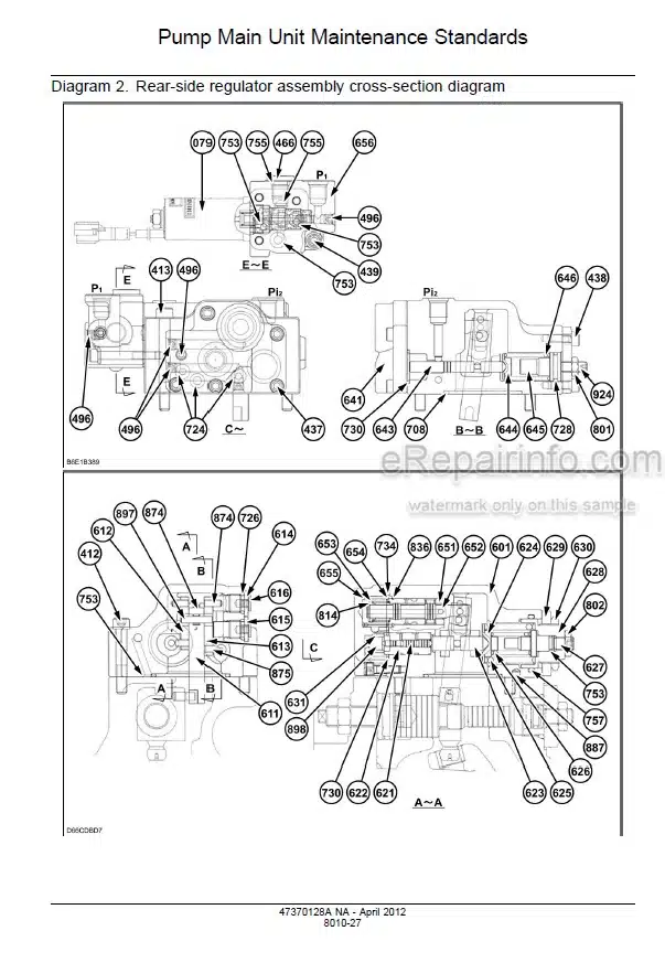 Photo 3 - Case CX160C Tier 4 Service Manual Crawler Excavator 47370128A