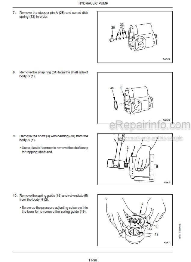 Photo 3 - Case CX16B CX18B Service Manual Mini Excavator 9-88670