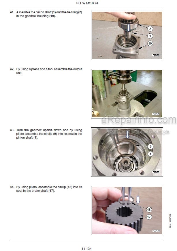 Photo 5 - Case CX16B CX18B Service Manual Mini Excavator 9-88670