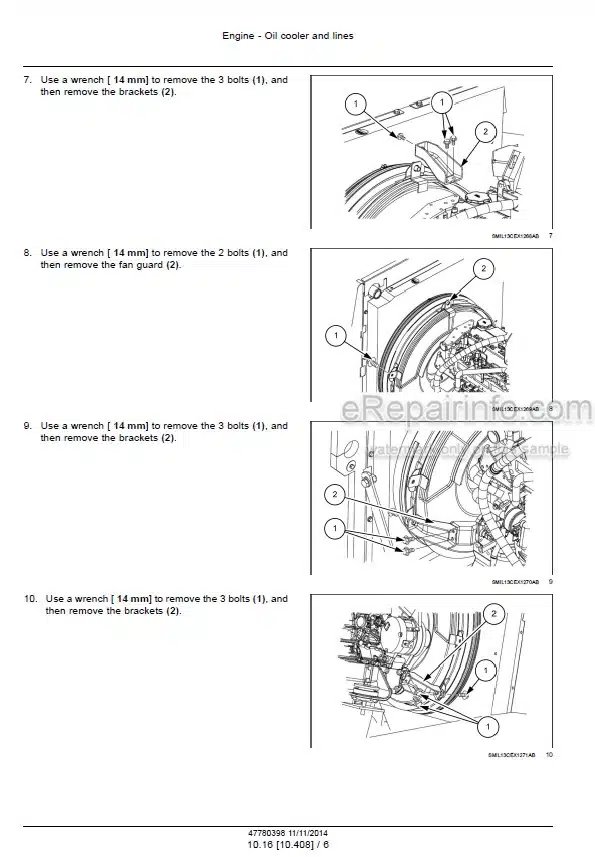 Photo 10 - Case CX210C Service Manual Crawler Excavator 47780398