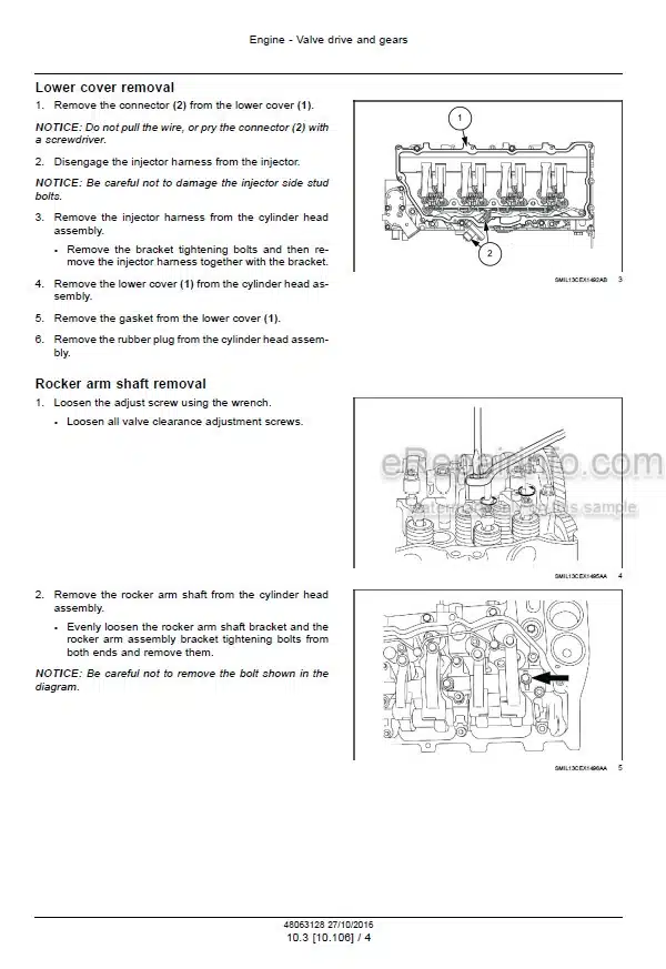 Photo 3 - Case CX210C Service Manual Crawler Excavator 48063128