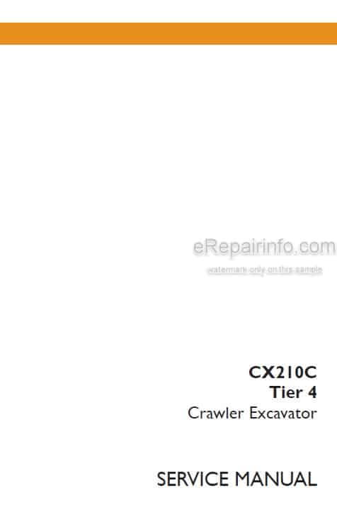 Photo 4 - Case CX210C Tier 4 Service Manual Crawler Excavator