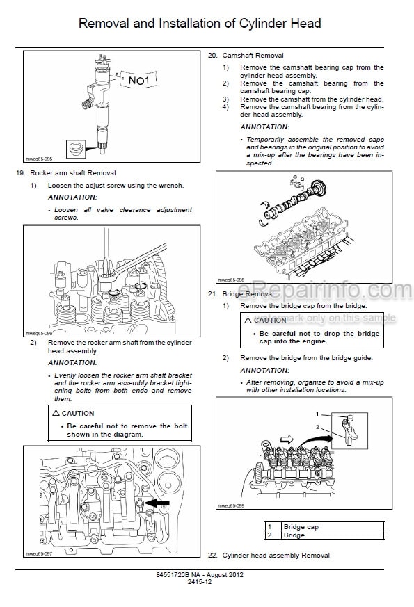 Photo 2 - Case CX210C Tier 4 Service Manual Crawler Excavator