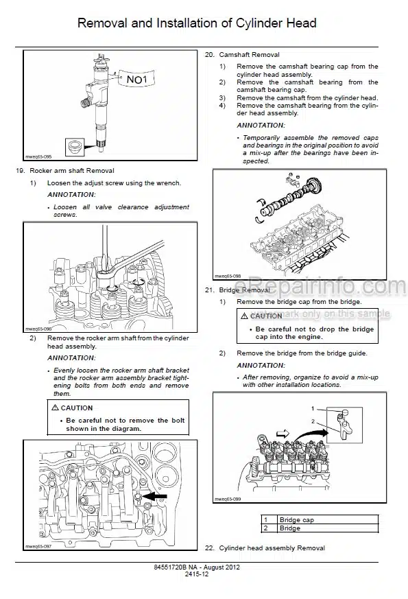 Photo 2 - Case CX210C Tier 4 Service Manual Crawler Excavator