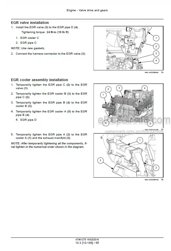 Photo 7 - Case CX210D Service Manual Crawler Excavator 47996199