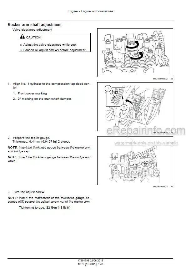 Photo 5 - Case CX210D CX210D Long Reach Service Manual Crawler Excavator 47891798